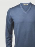 Pullover manica lunga Gran Sasso - blu melange - 1