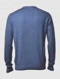 Pullover manica lunga Gran Sasso - blu melange - 2