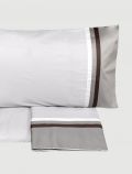 Completo lenzuola 2 piazze Fazzini - grigio perla - 1