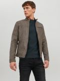 Giubbino ecopelle Jack & Jones - tortora - 0