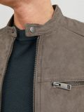 Giubbino ecopelle Jack & Jones - tortora - 1