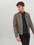 Giubbino ecopelle Jack & Jones - tortora - 2