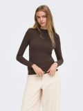 Maglia manica lunga Only - cioccolato - 0