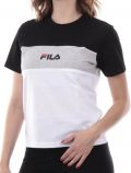 T-shirt manica corta sportiva Fila - bianco nero - 1