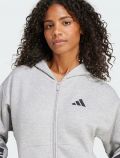 Felpa sportiva aperta Adidas - grigio - 1