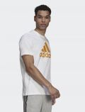 T-shirt manica corta sportiva Adidas - white - 1