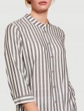 Camicia manica corta conformata - bianco nero - 0
