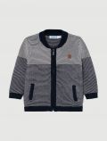Cardigan con chiusura zip a scomparsa - azzurro - 0