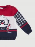 Pullover manica lunga Chicco - rosso bianco - 2