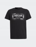 T-shirt manica corta sportiva Adidas - black - 0