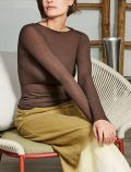 Maglia manica lunga in lana Sublyme - brown - 1