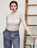Maglia manica lunga in lana Sublyme - conchiglia - 0
