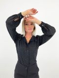 Camicia manica lunga Artigli - nero panna - 0