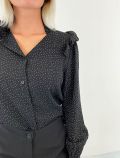 Camicia manica lunga Artigli - nero panna - 4