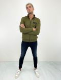 Maglia in felpa aperta Gas - verde militare - 3