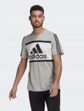 T-shirt manica corta sportiva Adidas - grigio - 4