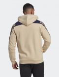 Felpa sportiva aperta Adidas - beige - 3