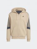 Felpa sportiva aperta Adidas - beige - 4