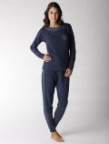 Pigiama lungo Lovable - blu melange - 0