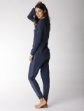 Pigiama lungo Lovable - blu melange - 1