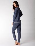 Pigiama lungo Lovable - blu melange - 1
