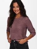 Pullover manica lunga Only - rosa marrone - 1