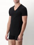 Maglia manica corta in cotone Perofil - nero - 0