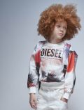 Maglia in felpa Diesel - bianco rosso - 4