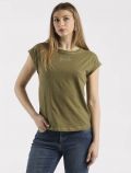 T-shirt manica corta Yes Zee - verde militare - 0