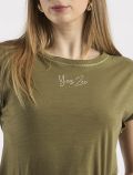 T-shirt manica corta Yes Zee - verde militare - 3