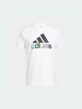 T-shirt manica corta sportiva Adidas - bianco - 5