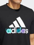 T-shirt manica corta sportiva Adidas - nero - 1