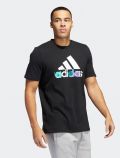 T-shirt manica corta sportiva Adidas - nero - 3
