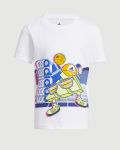 T-shirt manica corta sportiva Adidas - bianco - 0