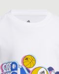 T-shirt manica corta sportiva Adidas - bianco - 1