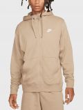 Felpa sportiva aperta Nike - beige - 0