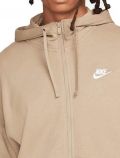 Felpa sportiva aperta Nike - beige - 1