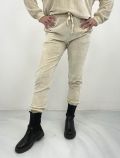 Pantaloni felpa lunghi donna. vita re... - burro - 0