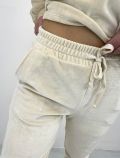 Pantaloni felpa lunghi donna. vita re... - burro - 1