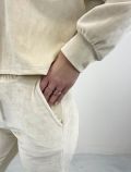 Pantaloni felpa lunghi donna. vita re... - burro - 2
