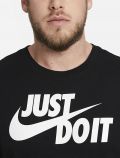 T-shirt manica corta sportiva Nike - nero bianco - 3