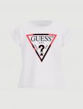 T-shirt manica corta Guess - bianco rosso - 0
