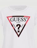 T-shirt manica corta Guess - bianco rosso - 1