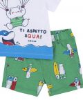 Completo maglia e pantalone corto Chicco - bianco verde - 2