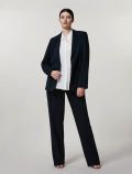 Pantalone curvy Persona - blu navy - 4