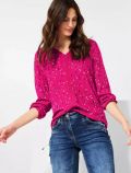 Maglia manica lunga curvy Cecil - rosa - 0