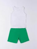 Completo canotta e pantalone corto I Do - bianco verde - 1