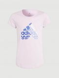 T-shirt manica corta sportiva Adidas - pink - 0