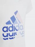 T-shirt manica corta sportiva Adidas - white - 1
