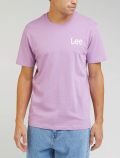 T-shirt manica corta Lee - rosa bianco - 0